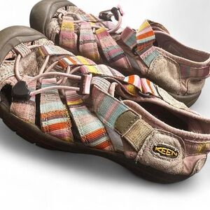 Keen Kids Striped Sandals - Pink, Orange, Green